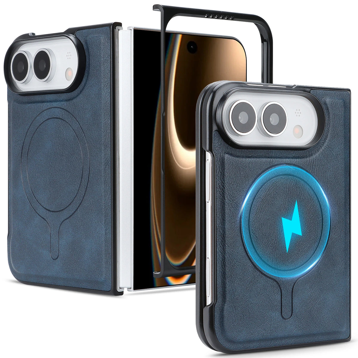 Leather Card Slot Case with MagSafe Compatibility for iPhone Duo