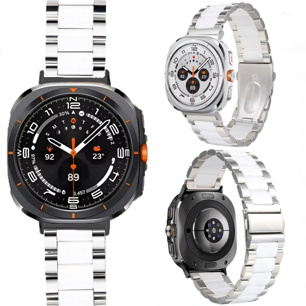 Premium Ceramic Metal Bracelet for Samsung Galaxy Watch Ultra 2025