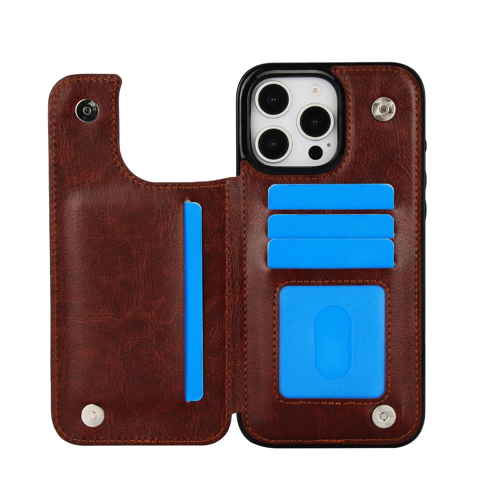 iPhone 16 Series PU Leather Case with Durable Shockproof Protection