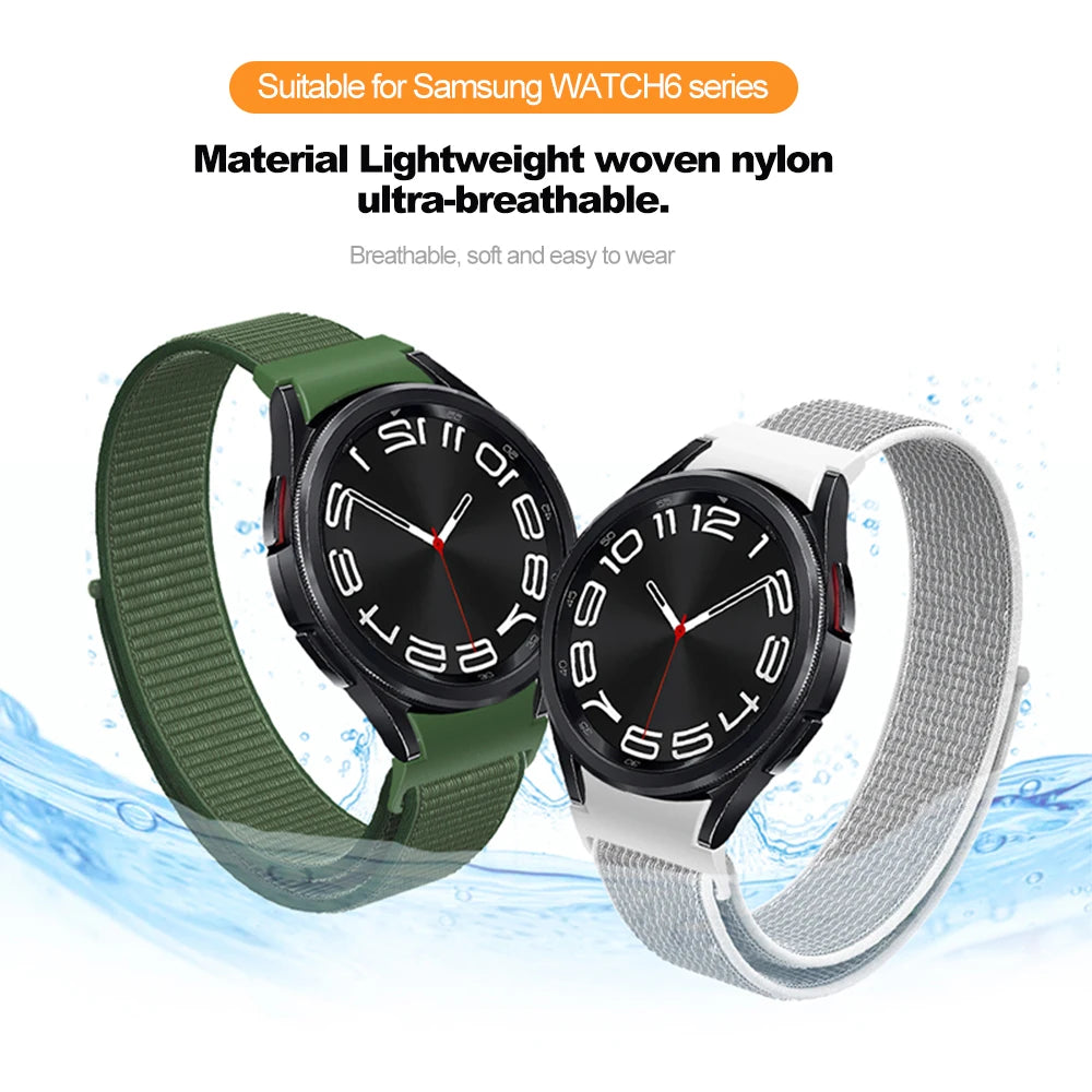 Breathable Nylon No-Gap Sport Band for Samsung Galaxy Watch 6 & Galaxy Watch 6 Classic