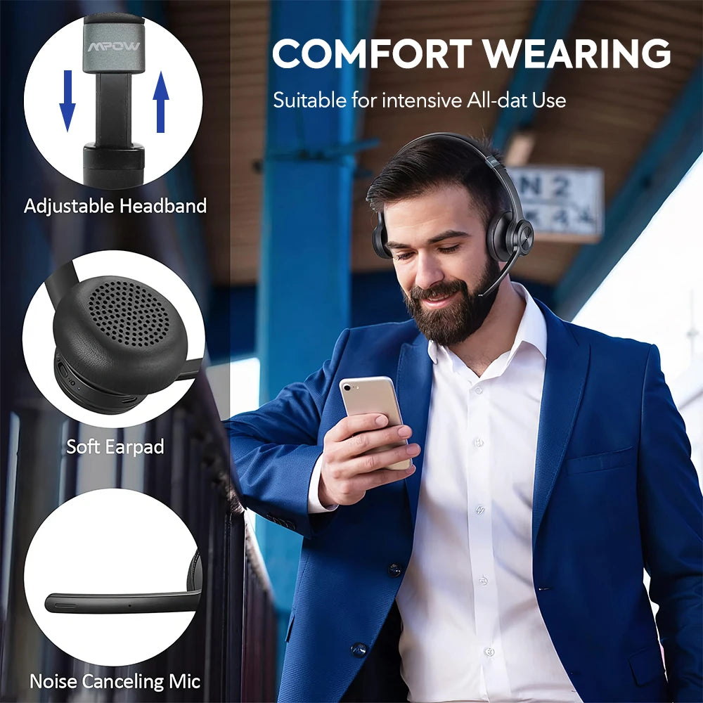 Mpow HC9 Bluetooth 5.3 Headset