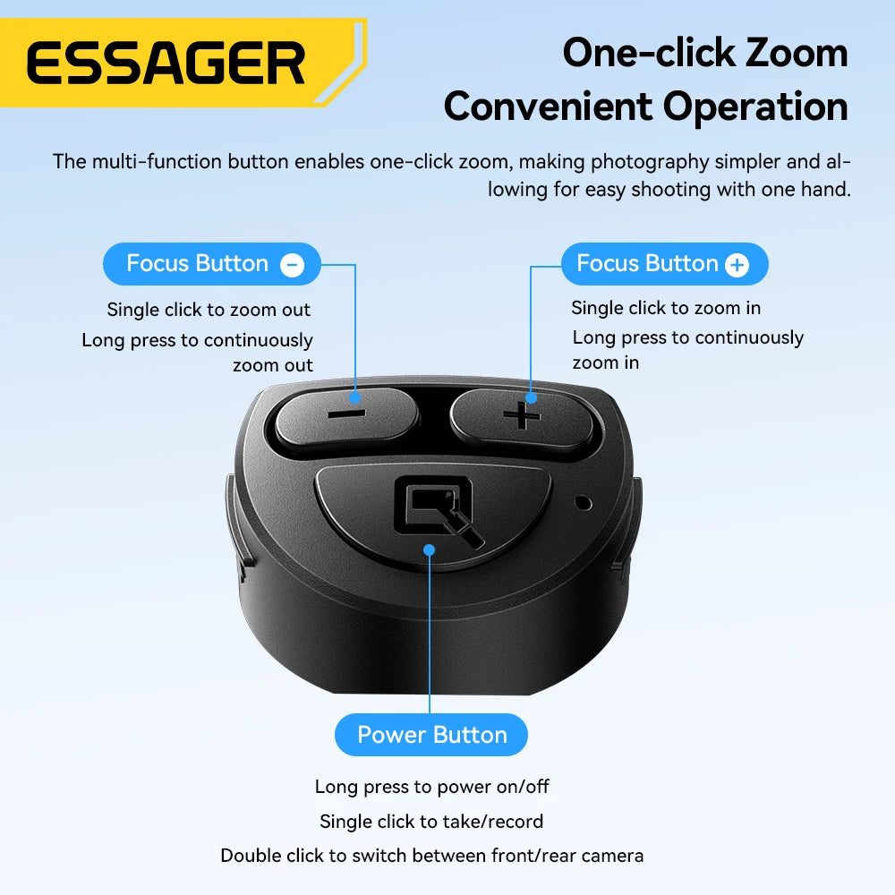 Essager 4-in-1 Magnetic Mini Selfie Stick with 360° Rotation