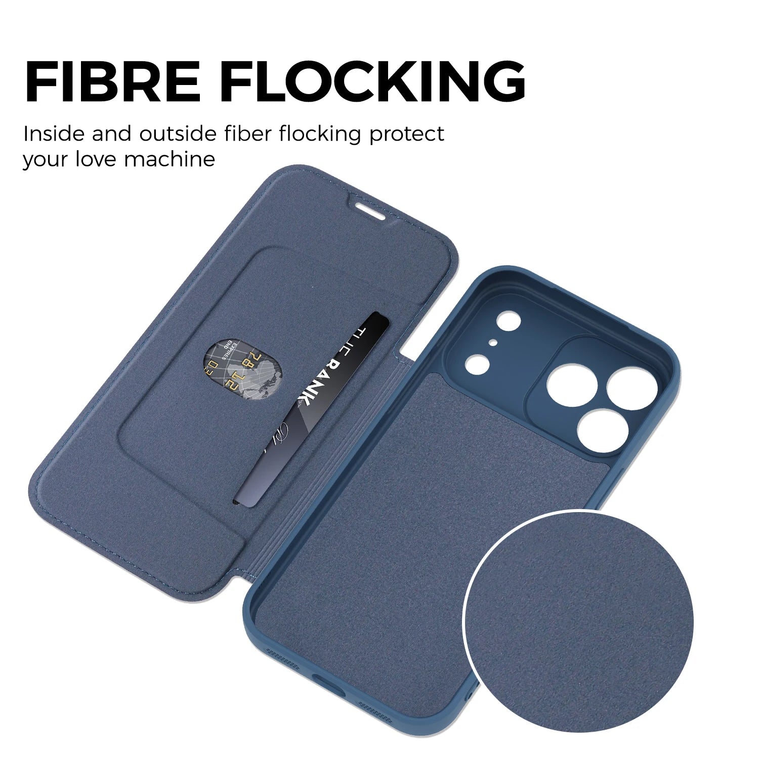 iPhone 17 Series Protective Flip Case with Card Slots