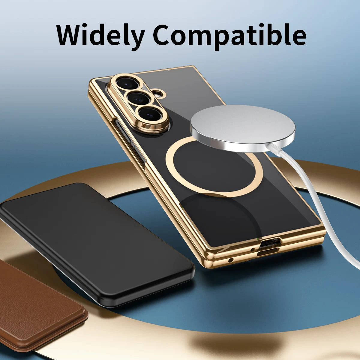 Samsung Galaxy Z Fold 6 Magnetic PC Case with Tempered Glass Film