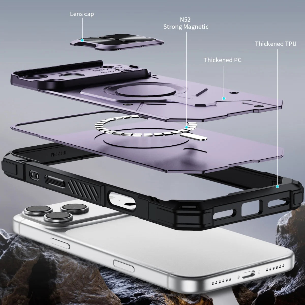 Rugged Sliding Lens Cover MagSafe Case or iPhone 18 Series