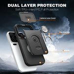 Rugged Case with Ring Stand and Lens Cover for Xiaomi 17 Series