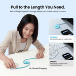 Vention 240W Magnetic Self-Coiling USB-C Cable