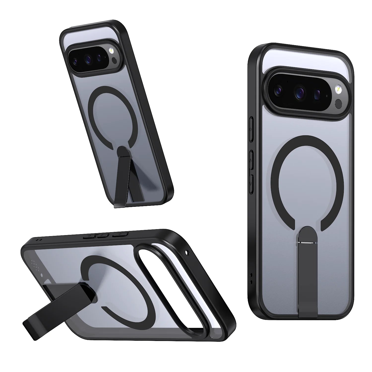 Luxury Protective Magnetic Case with Kickstand for Google Pixel 9 Series