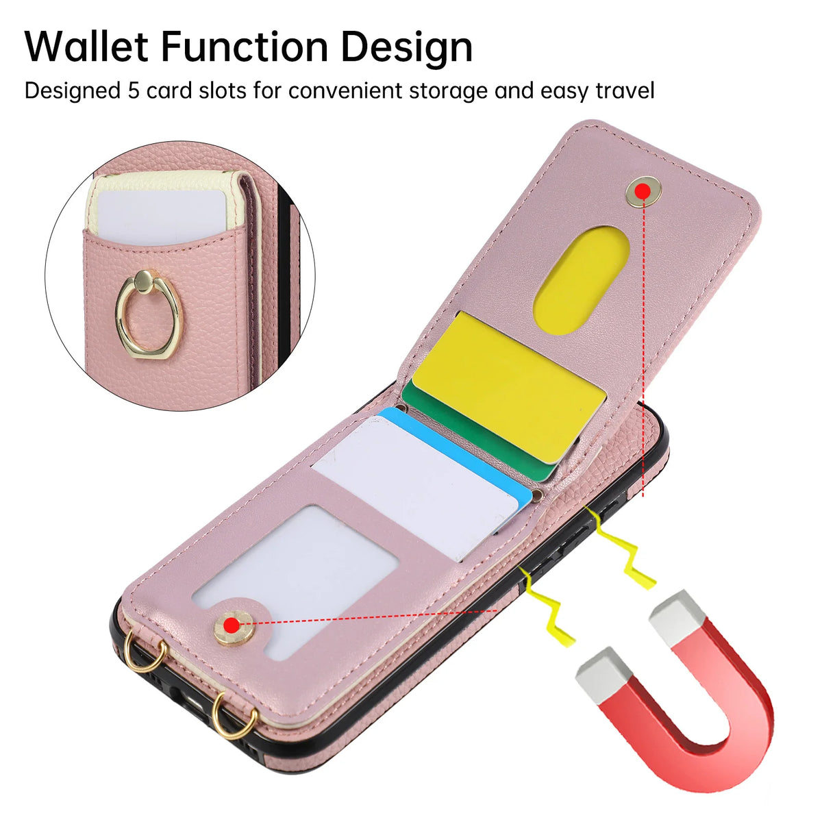 Detachable Dual Strap Leather Crossbody Case for Samsung Galaxy A36