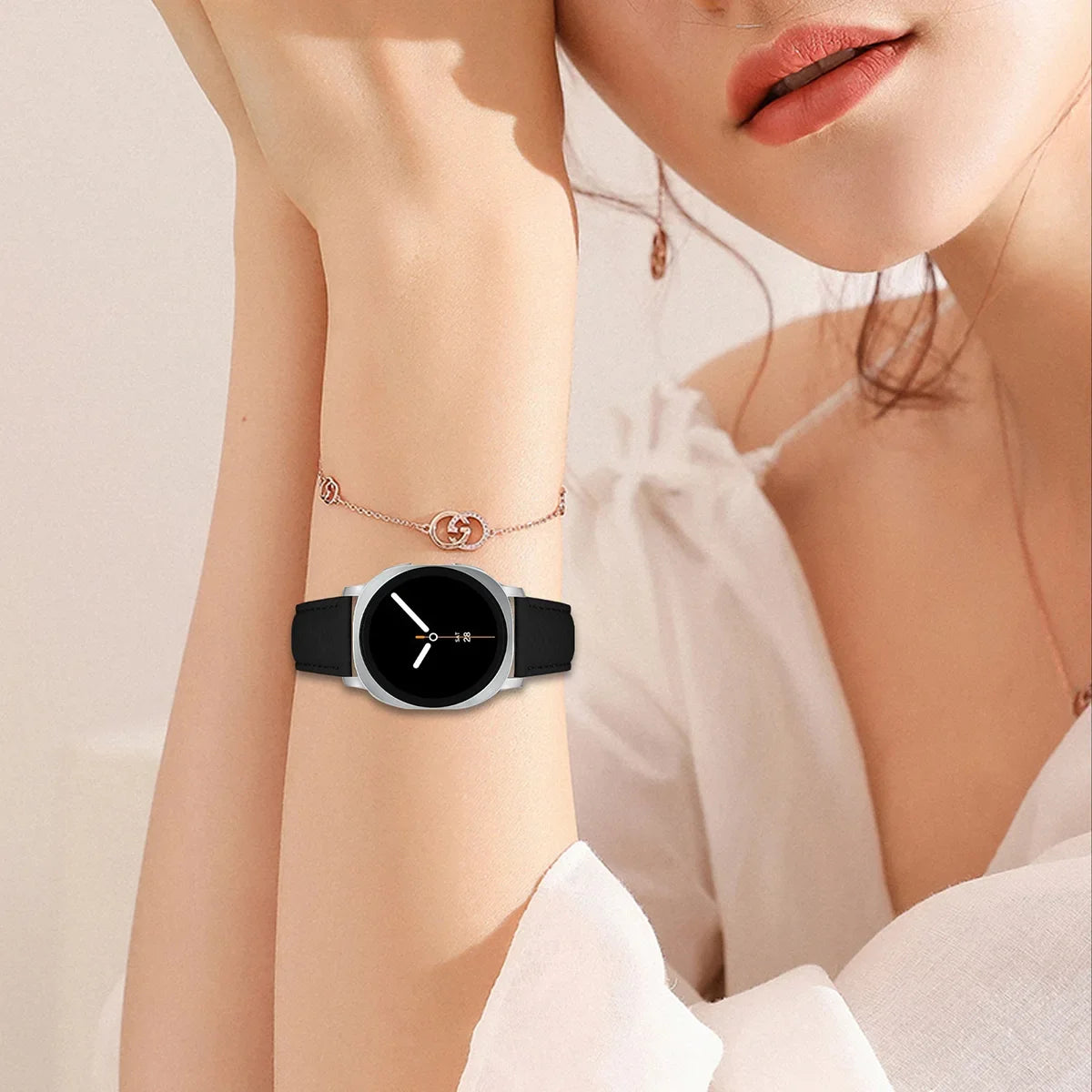 Premium Leather Replacement Band for Samsung Galaxy Watch 8 &  Galaxy Watch 8 Classic