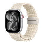 Breathable Woven Nylon Band with Magnetic Snap Closure for Apple Watch