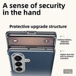 Durable Carbon Fiber Texture Magnetic Case for Samsung Galaxy Z Fold 6