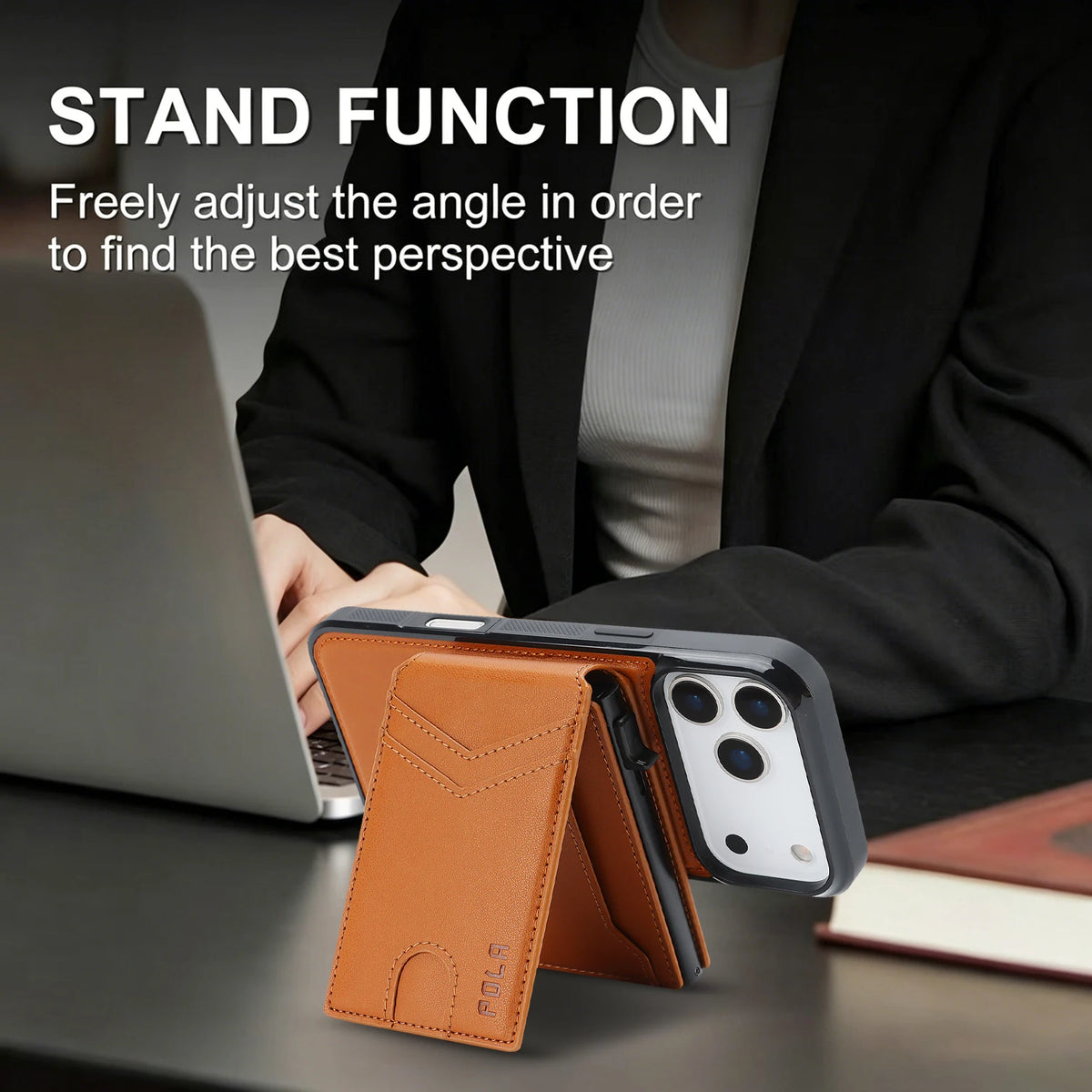 Shockproof Leather MagSafe Case with Detachable Wallet Pouch for iPhone 18 Series