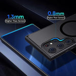 Shockproof Matte Translucent Magnetic Case for Samsung Galaxy S24 Series