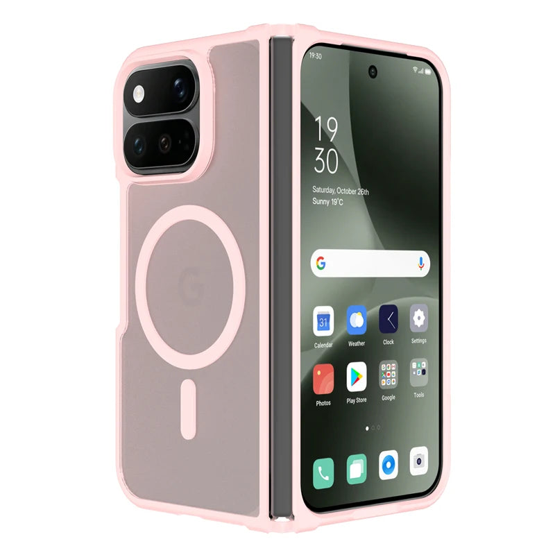 Matte PC Raised Camera Ring Case for Google Pixel 11 Pro Fold