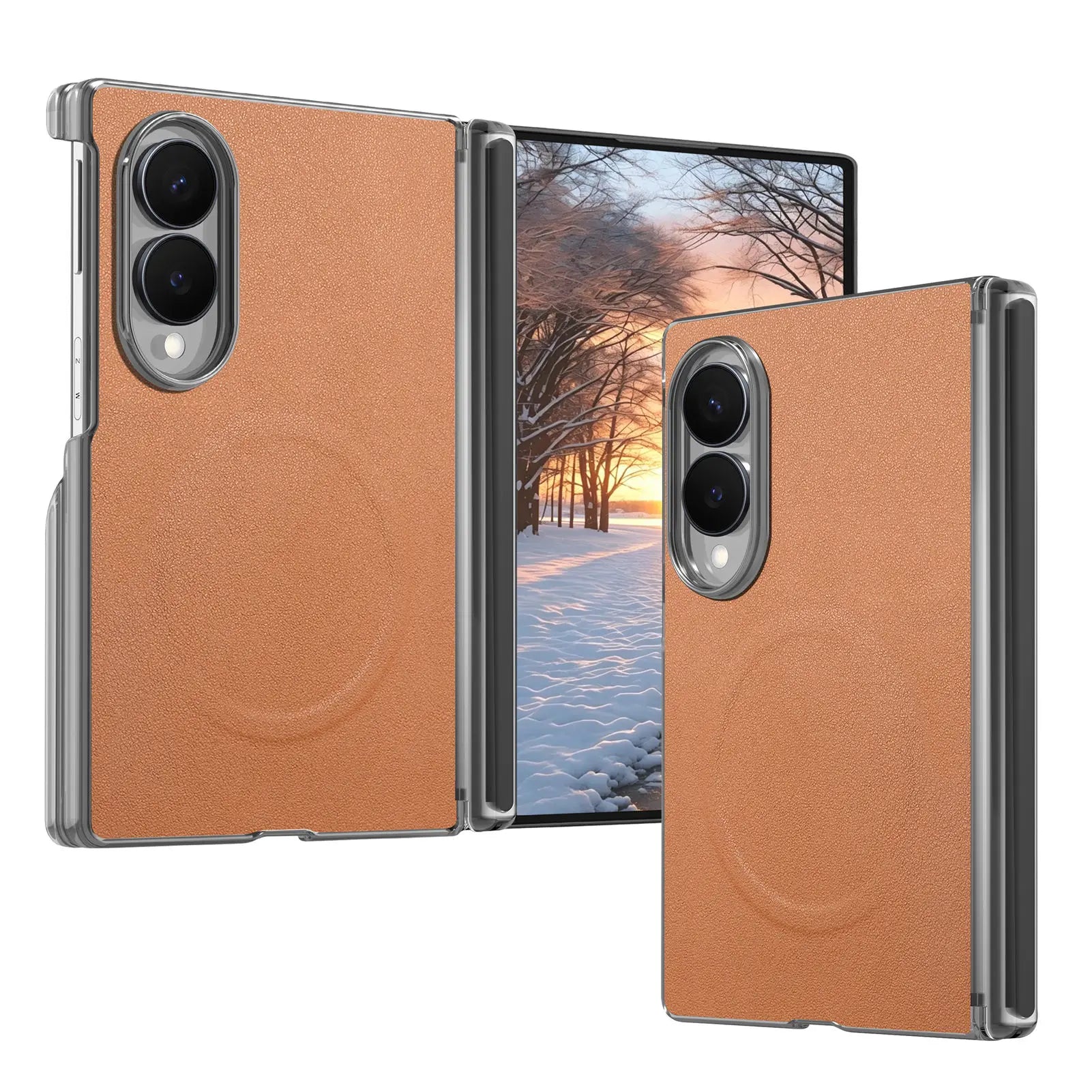 Luxury Magnetic Skin-Feel Leather Case for Samsung Galaxy Z Fold 8