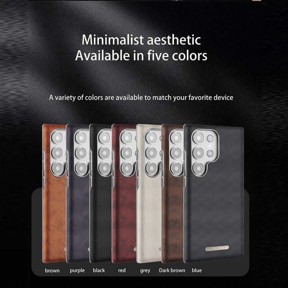 Shockproof PC+TPU Leather Magnetic Case for Samsung Galaxy S24 Series