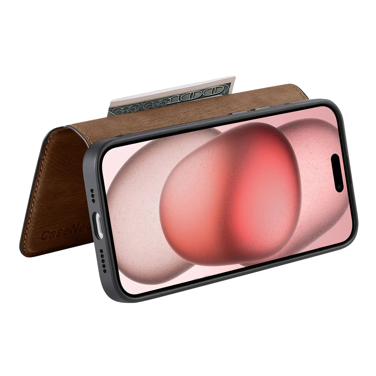 Premium 2-in-1 MagSafe Leather Case with Flip Card Holder for iPhone 17 Series