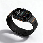 Ribbed Nylon Band with Hook-and-Loop Velcro Closure for Apple Watch