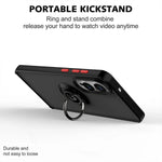 Shockproof Armor Matte Magnetic Case with Ring Stand for Samsung Galaxy S25 Edge