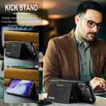 Premium Leather MagSafe Wallet Case with 3-Card Detachable Wallet for iPhone 18 Series