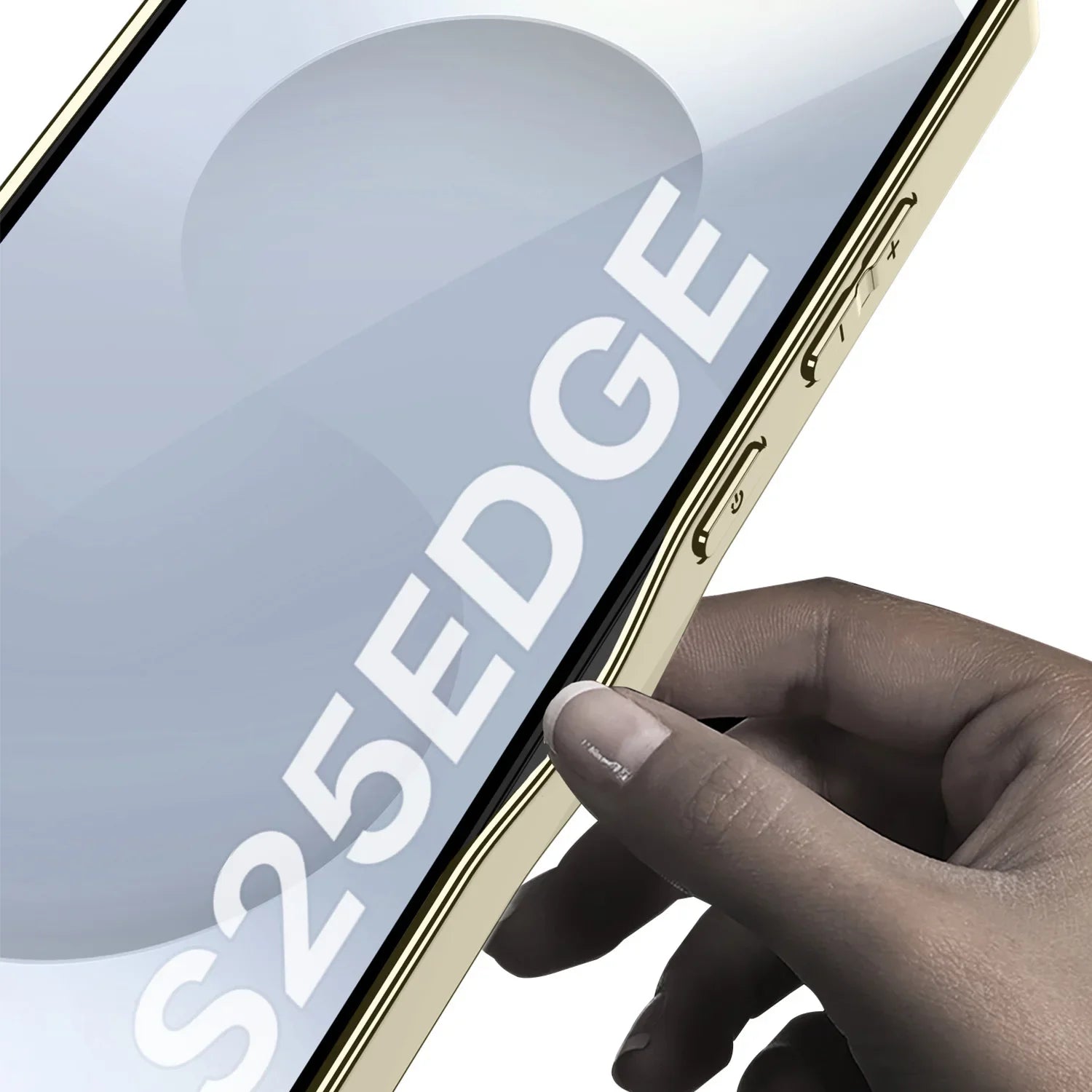 Shockproof Plating Leather TPU Case for Samsung Galaxy S25 Edge