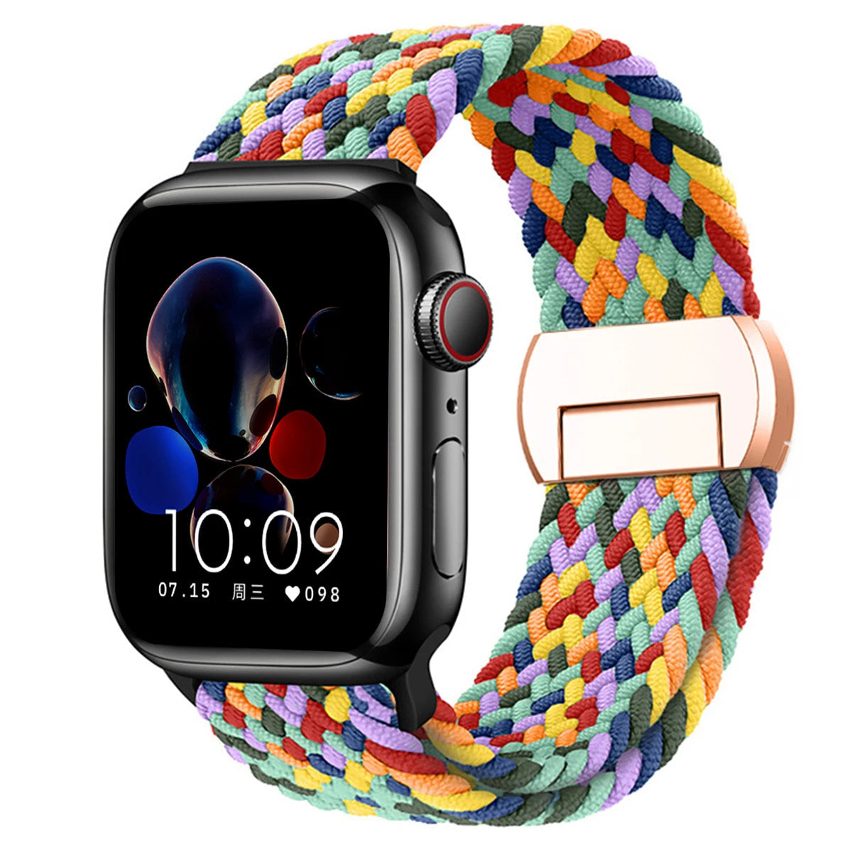 Stretchable Braided Solo Loop with Magnetic Closure for Apple Watch