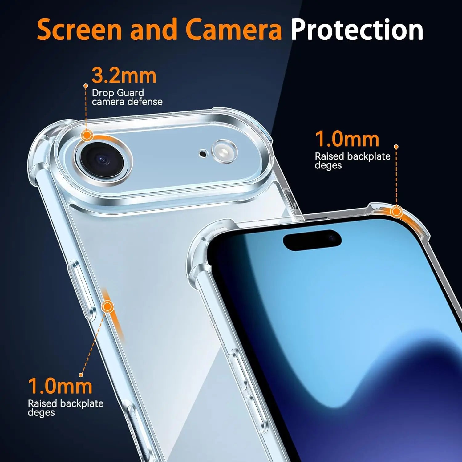 Ultra-Thin Transparent TPU Shockproof Case for iPhone Air