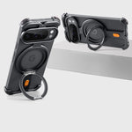 Google Pixel 10 Series Shockproof Bumper Case with 360° Rotating Stand