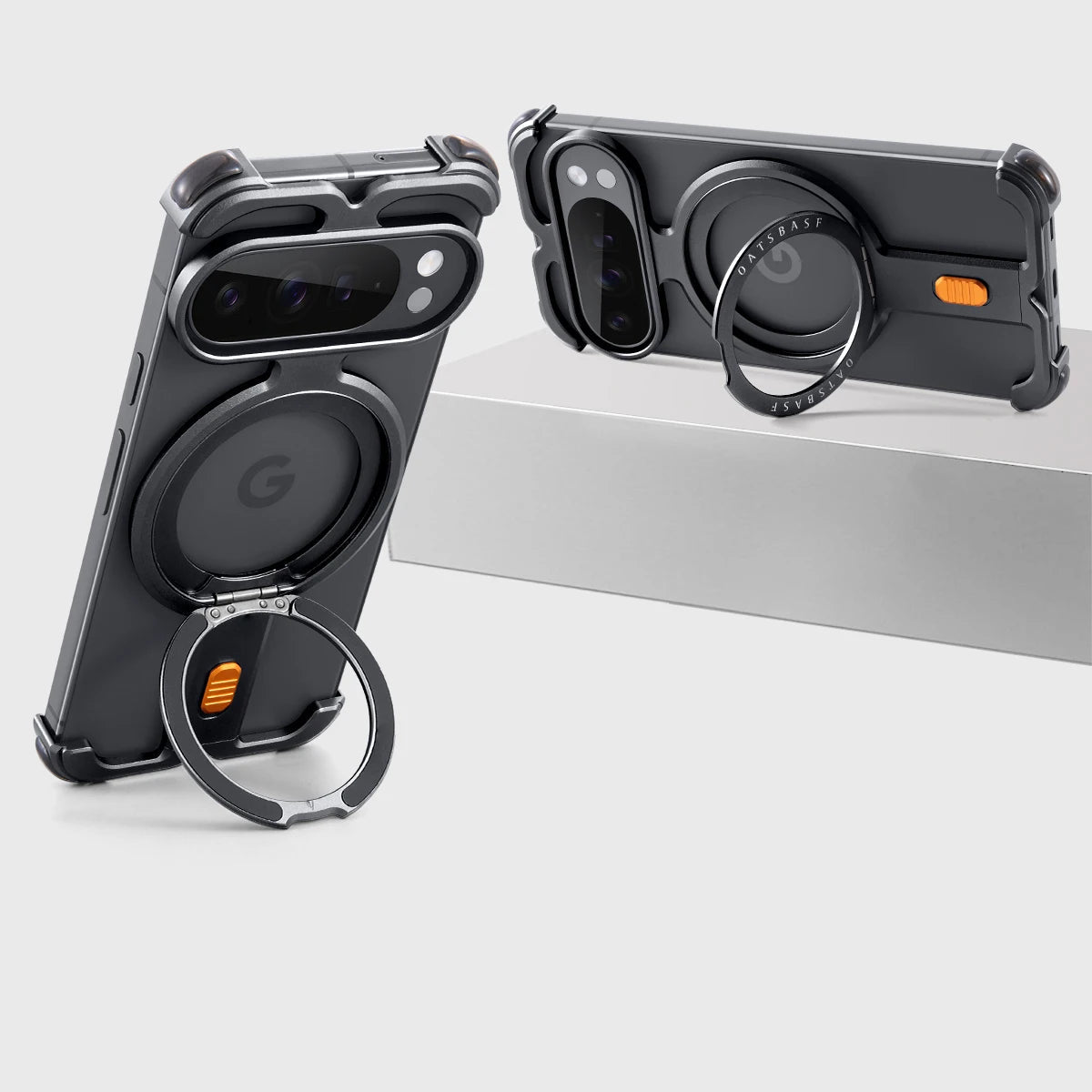 Google Pixel 10 Series Shockproof Bumper Case with 360° Rotating Stand