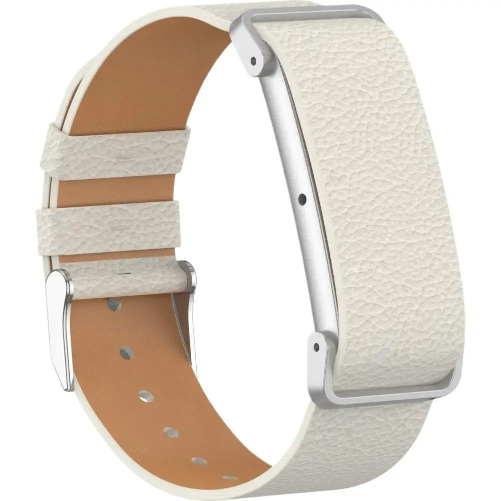 Litchi Leather Band with Sliding Metal Frame for Google Fitbit Air