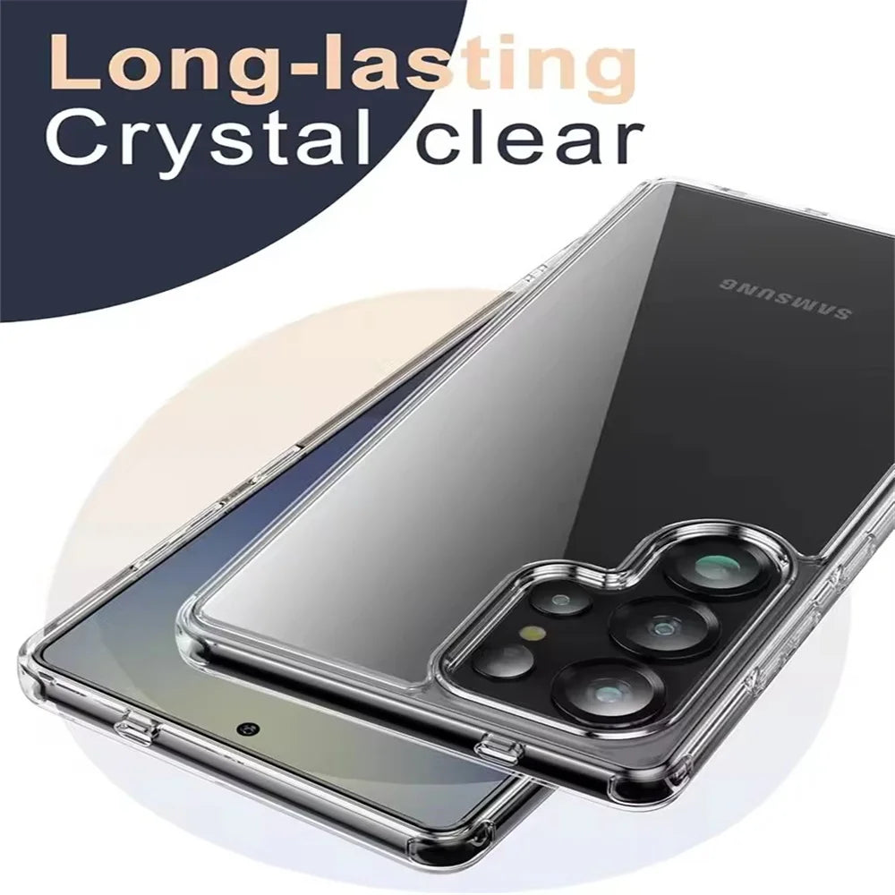 Crystal Clear Shockproof Soft TPU Silicone Case for Samsung Galaxy S25 Series