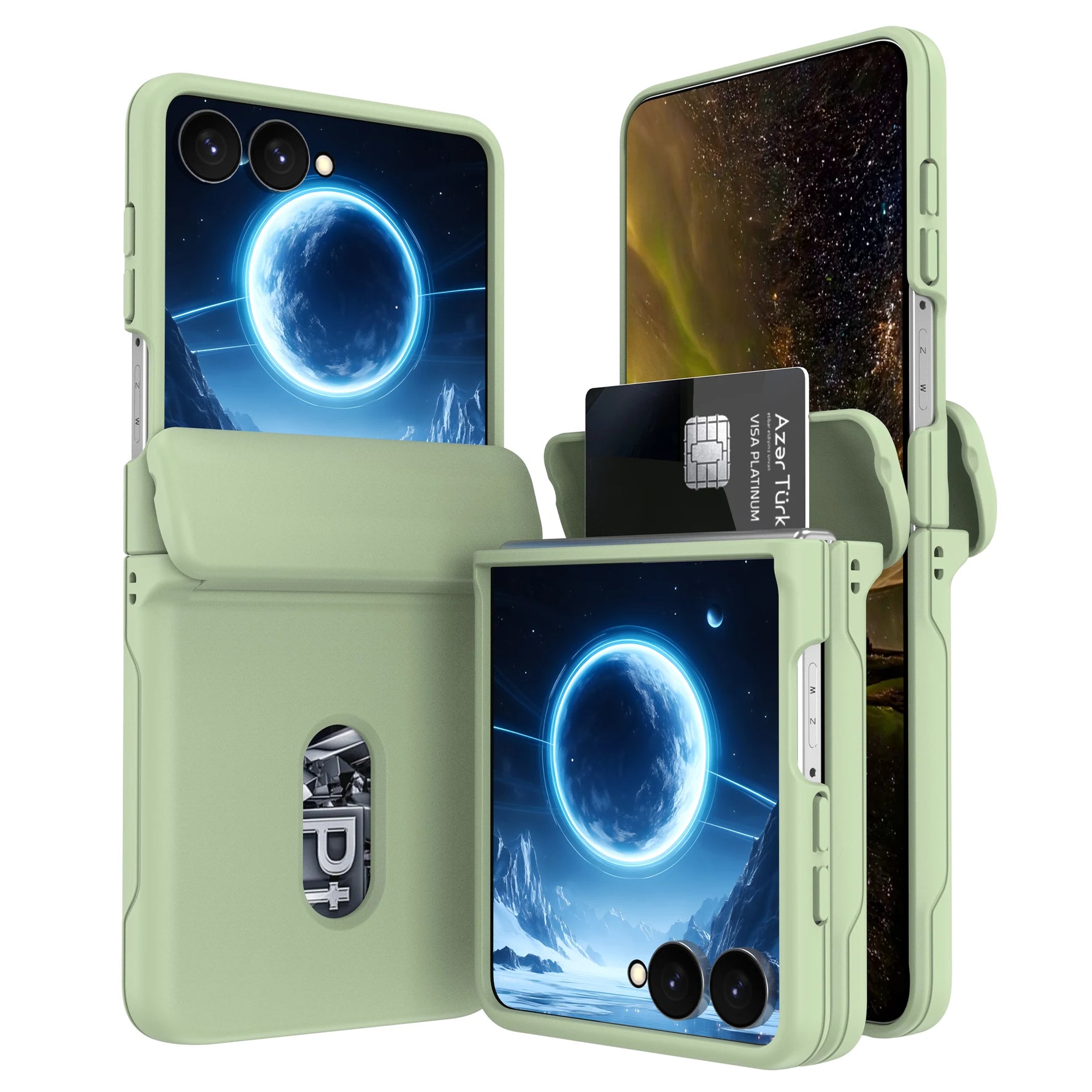 Premium Hinge Protection Wallet Case for Samsung Galaxy Z Flip 8