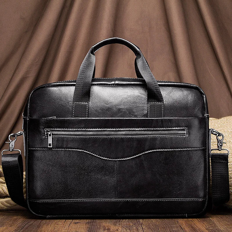 Premium Leather Laptop Briefcase