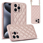 iPhone 15 Series Leather Crossbody Phone Case
