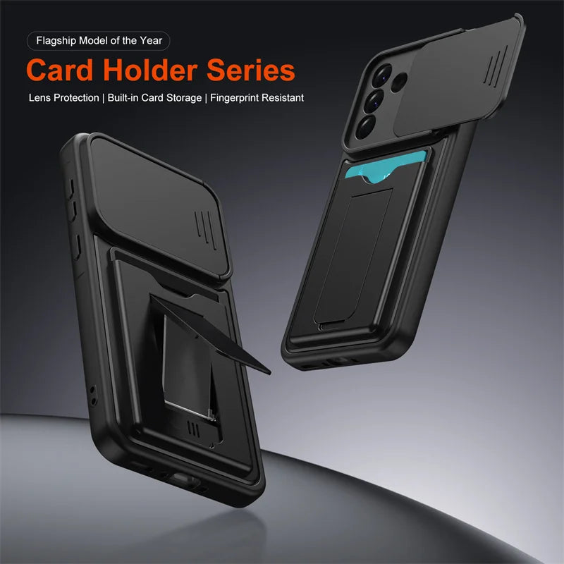Camera Protection Kickstand Card Case for Samsung Galaxy A26