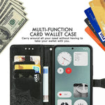 Premium Leather 3D Engraved Flip Wallet Case for iPhone 17 Series