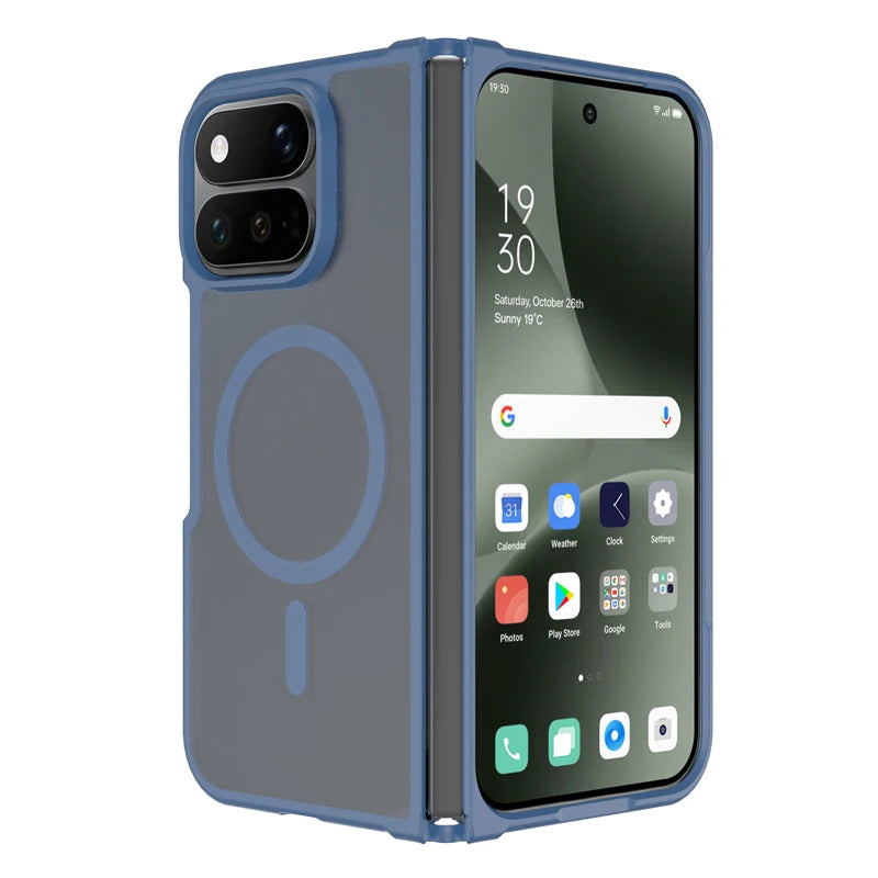 Matte PC Raised Camera Ring Case for Google Pixel 11 Pro Fold