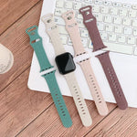 Floral Rose Engraved Bracelet Strap for Apple Watch