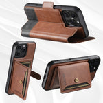 3-in-1 MagSafe Leather Wallet Case with Card Holder for iPhone 15 Series