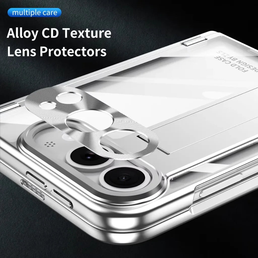 Clear Hinge Protection Case with Integrated Stylus Slot for iPhone Duo