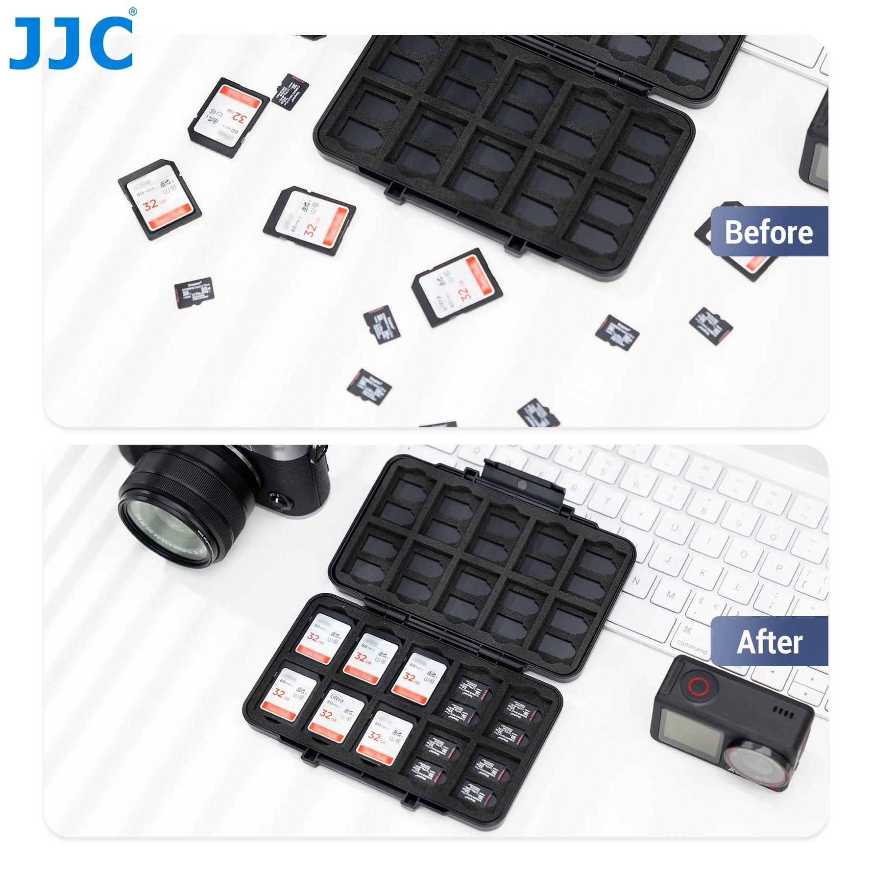 JJC 60-Slot Anti-Shock Memory Card Case