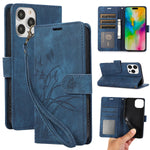 iPhone 16 Series Leather Wallet Case with Wrist Strap & Kickstand
