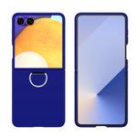 Elegant Matte PC Phone Case with Ring Holder for Samsung Galaxy Z Flip 7