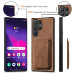 Luxury PU Leather Magnetic Card Slot Wallet Cover for Samsung Galaxy S24 Series