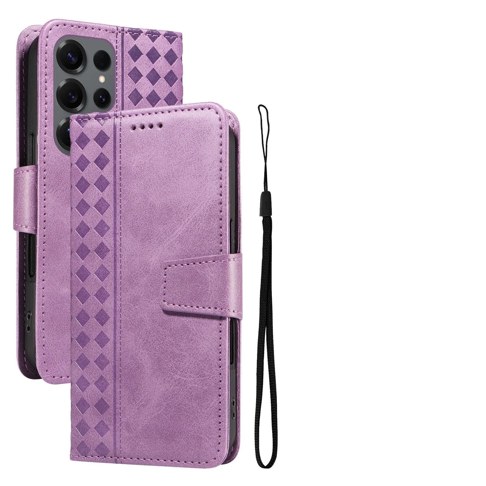 Samsung Galaxy S24 Series Flip Leather Wallet Case with Kickstand