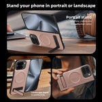 Google Pixel 10 Pro Fold Protective Leather Magnetic Case with Kickstand