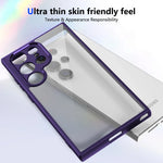 Shockproof Armor Matte Frosted Clear Case with Lens Protection for Samsung Galaxy S24 Series