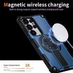 Military Armor Magnetic Case with Kickstand for Galaxy S26 Series