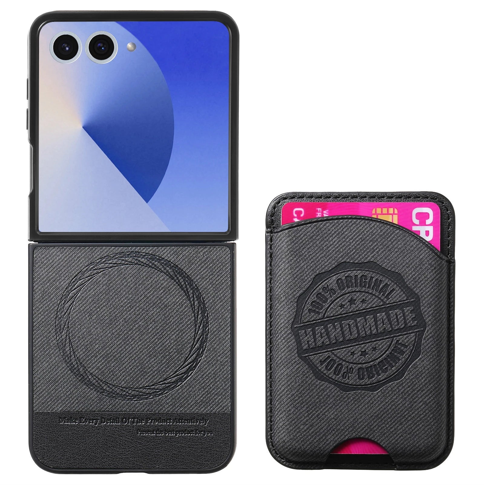 Samsung Galaxy Z Flip 7 Cowboy Style Magnetic Wallet Case with Detachable Bag
